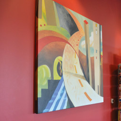 Canvas printed for Biggby Coffee.
